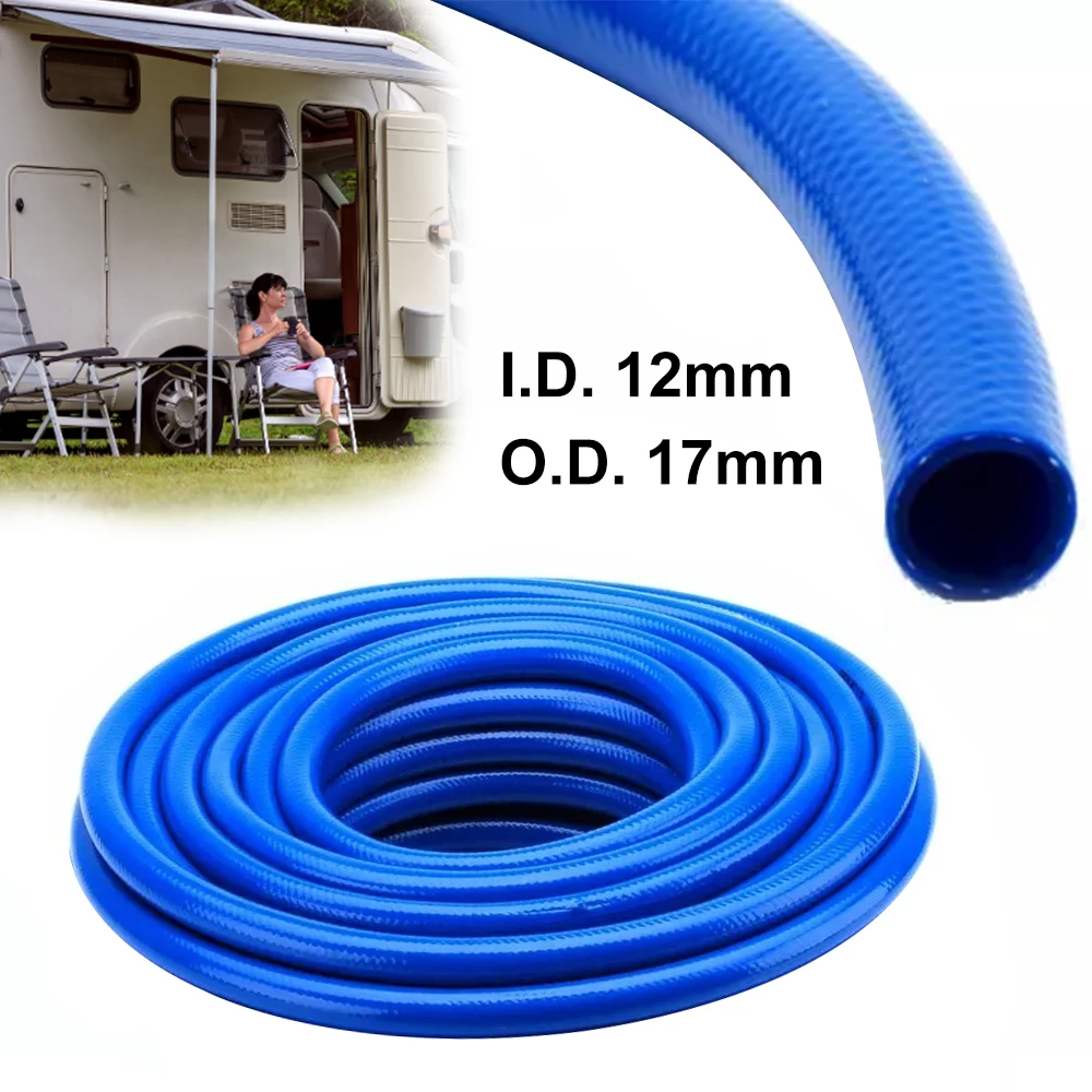 Foldable Caravan Water Pipe RV Hose Blue 2M Hose Pipe Versatile Trailer Extension Set For Caravan Motorhome