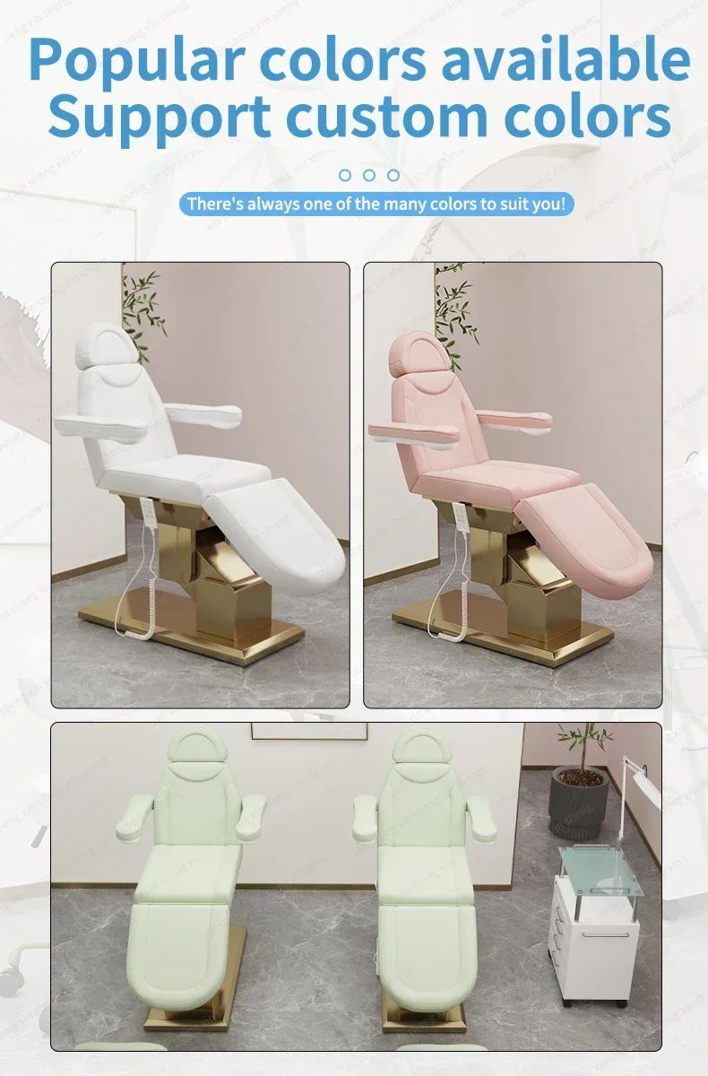 XinSheng Elektrisches Hebe-Schönheitspflegebett Verstellbarer Diagnosestuhl für Krankenhaus Klinik Gesundheits-SPA-Shop Sofa Leder-Möbel – Detail 6