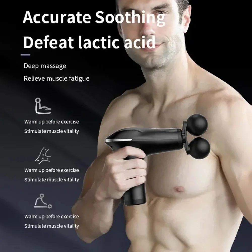 Mini High-frequency Vibration Double Massage Heads Light Weight Massage Gun for Relaxation & Muscle Relief for Stress Relief