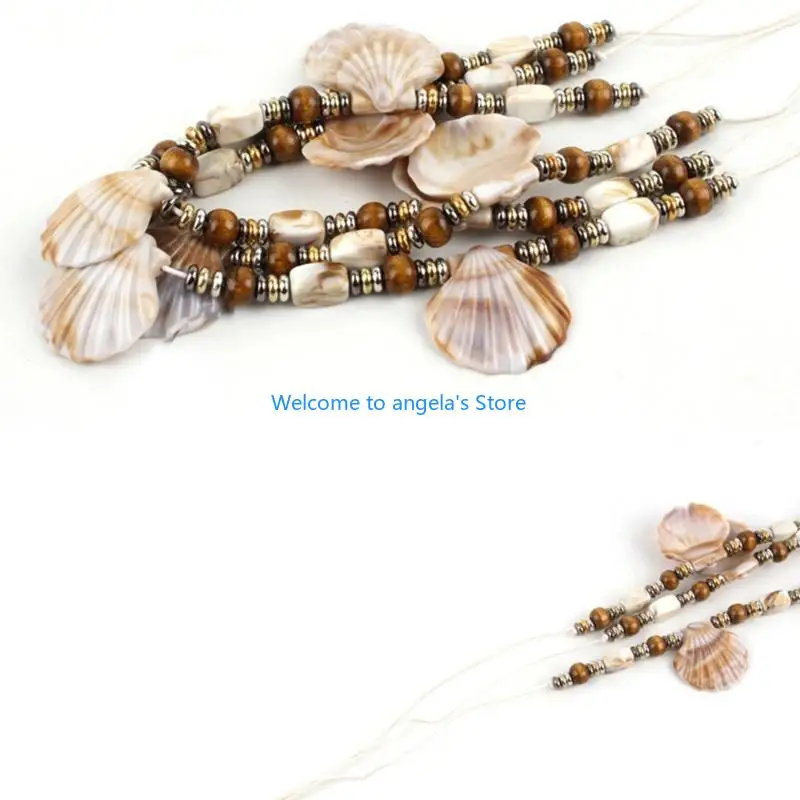 

X4YC Ethnic Beads Hat Decorative Band Rope Belt for Various Fedoras Panama Hat Decors