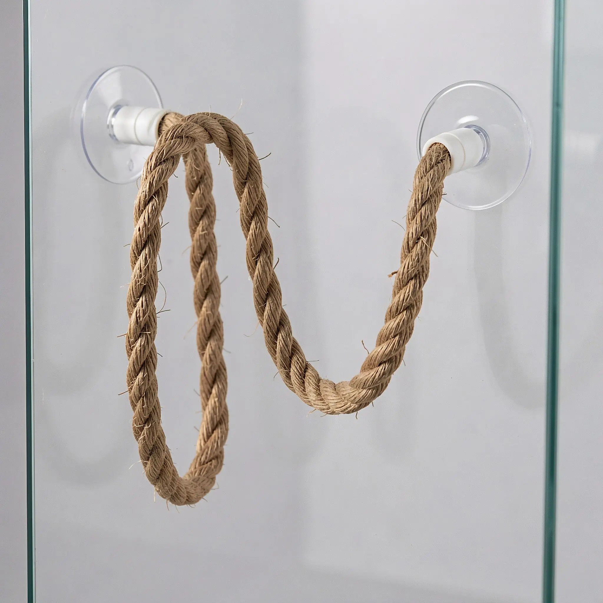 Bendable Bird Rope Perch Suction Cup Sturdy Natural Jute Climbing Stand Nail Grinding Birdcage Accessories Parrot Training Rope