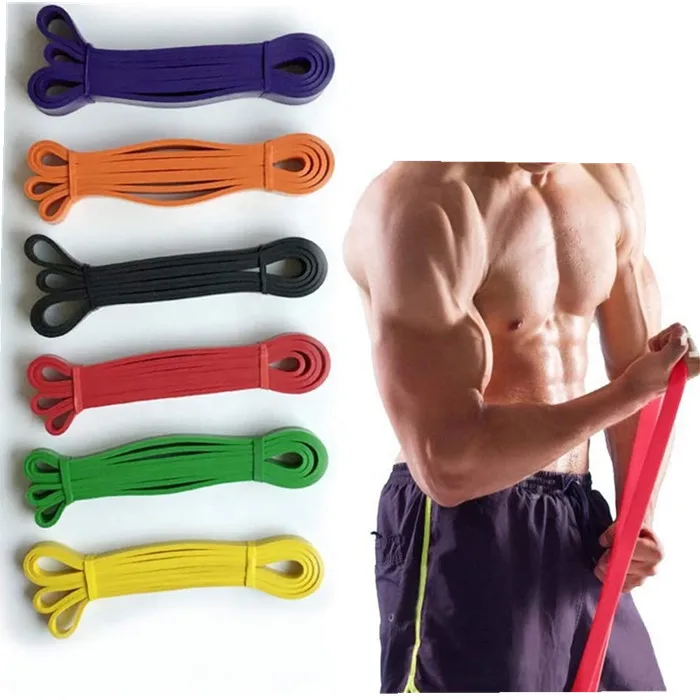 Wholesale Customized Color Fitness gym latex Exercise Bands Power Resistance Band