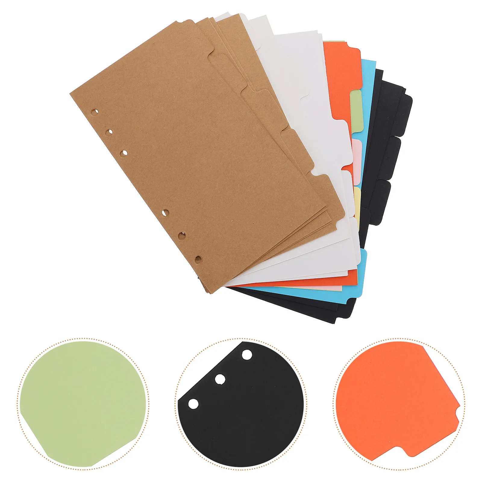 

20Pcs Colorful Paper Index Dividers with Writeable Tabs for Binder Organization Indexing Flagging Referencing Notebooks Files