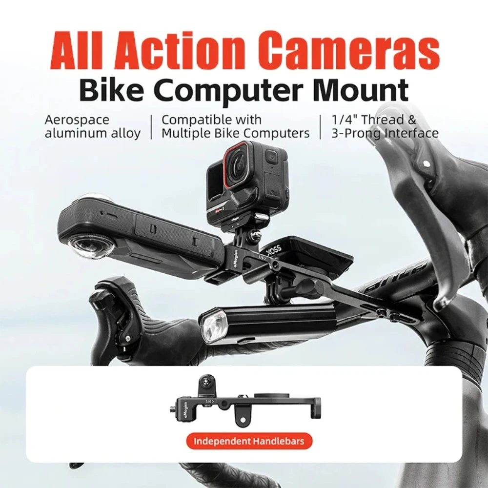 Bike Computer Bracket Handlebar Extension Holder For Speedometer Bike Light GoPro 13 DJI Insta360 X5 Cycling Bicycle Accessories