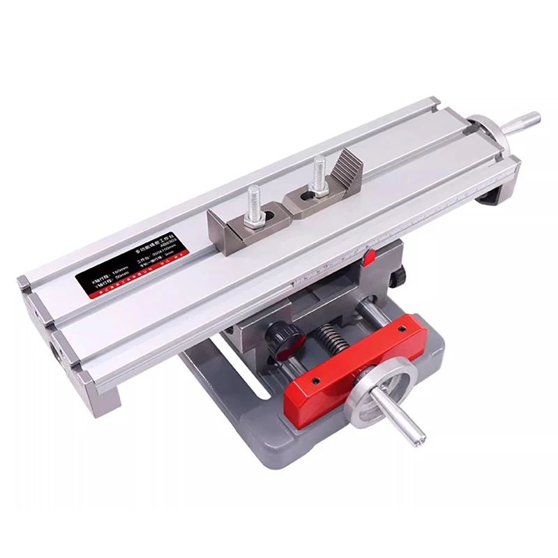 New Cross-Type Workbench Compact Multi-Function Bench Drill Press Small Cross Slide Drill Press Stand Precision XY-Axis Moving W