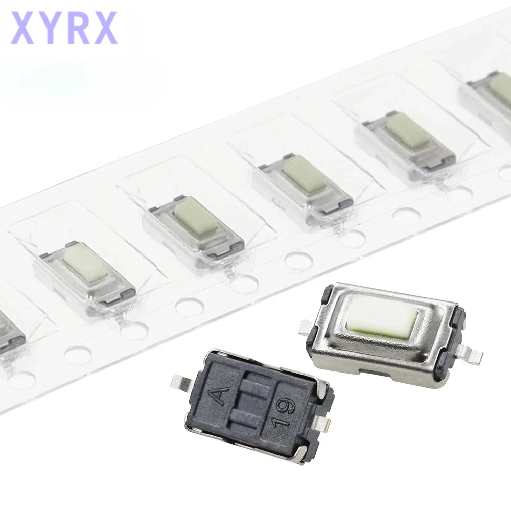 100PCS Reel Tact Touch Micro Switch 3X6X2.5 Tactile Push Button Switch 3*6*2.5mm SMD 2Pin Car Remote Control Key Button Switch