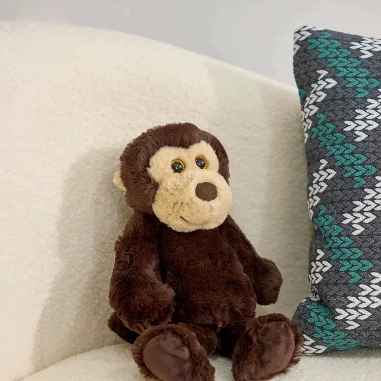 

Очаровательный длинноухий коричневый кролик-игрушка, подарок на день рождения для детей от 3 лет, мягкая плюшевая кукла с наполнителем из ПП-хлопка