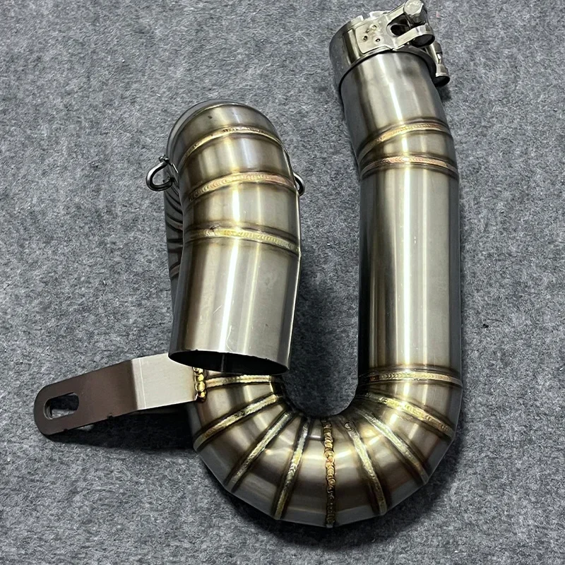 Slip For TRIUMPH STREET TRIPLE 765 S R RS 2017 - 2019 Motorcycle Exhaust System Escpae Moto Mid Link Pipe Connect 51mmSC Muffler