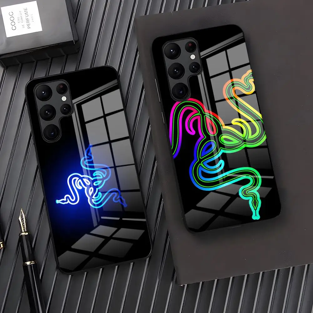 R-Razer Phone Case For Samsung A27 A37 A33 5G A54 A36 A35 A56 A52 A17 Shockproof Glass Cover