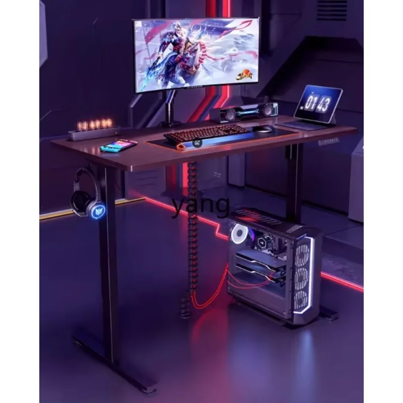 

LTT solid wood e-sports intelligent electric lifting home office computer desk