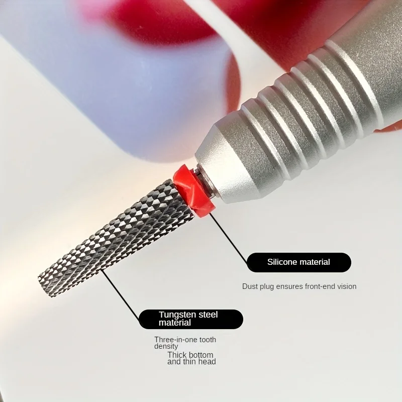 긴 연마 헤드 네일 드릴 비트, 전기 네일 드릴 기계용 특수 연마 헤드, 매니큐어 페디큐어 도구, 2 개