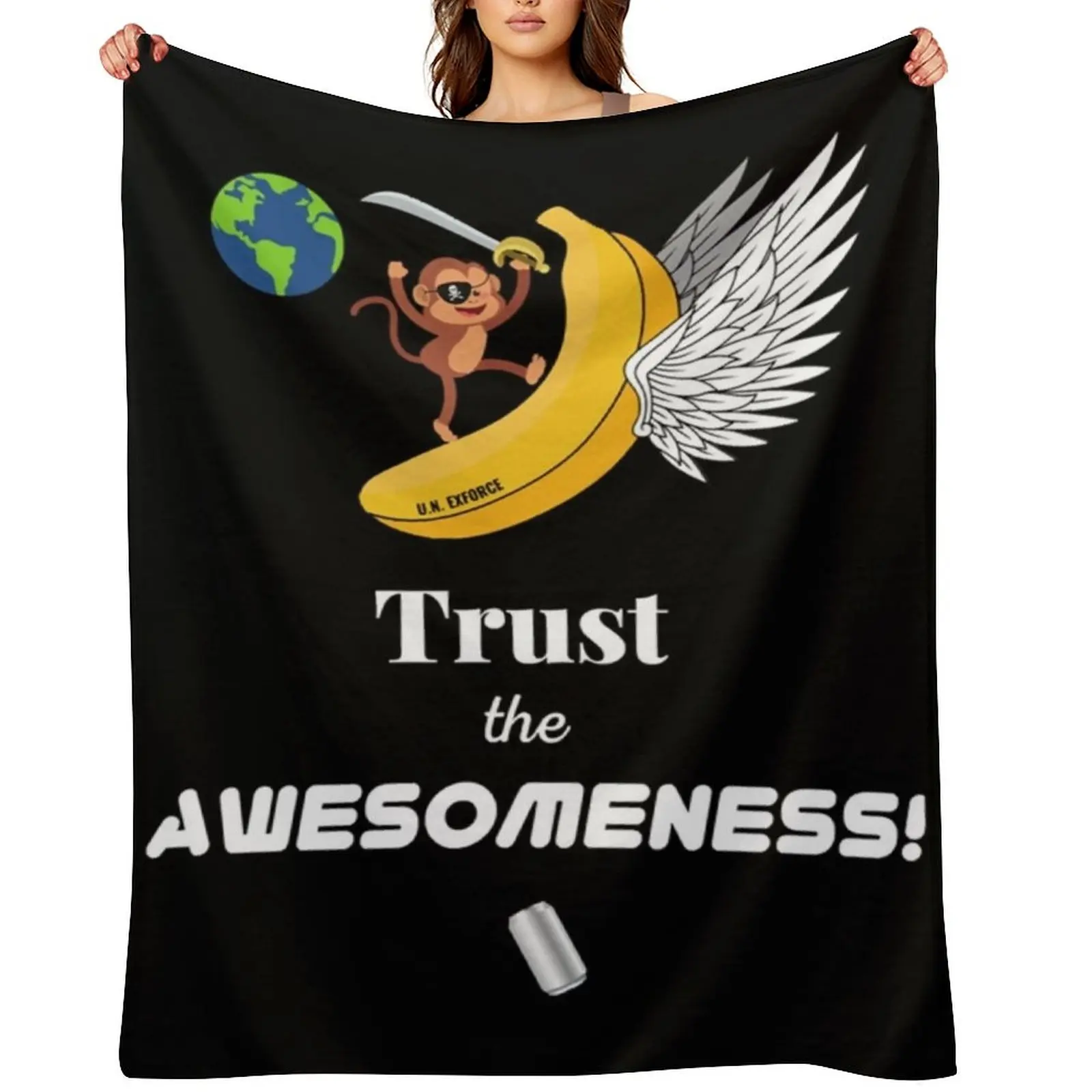 

Trust The Awesomeness! - Expeditionary Force - Skippy.Essential Throw Blanket Decorative Throw Retros Furry Blankets