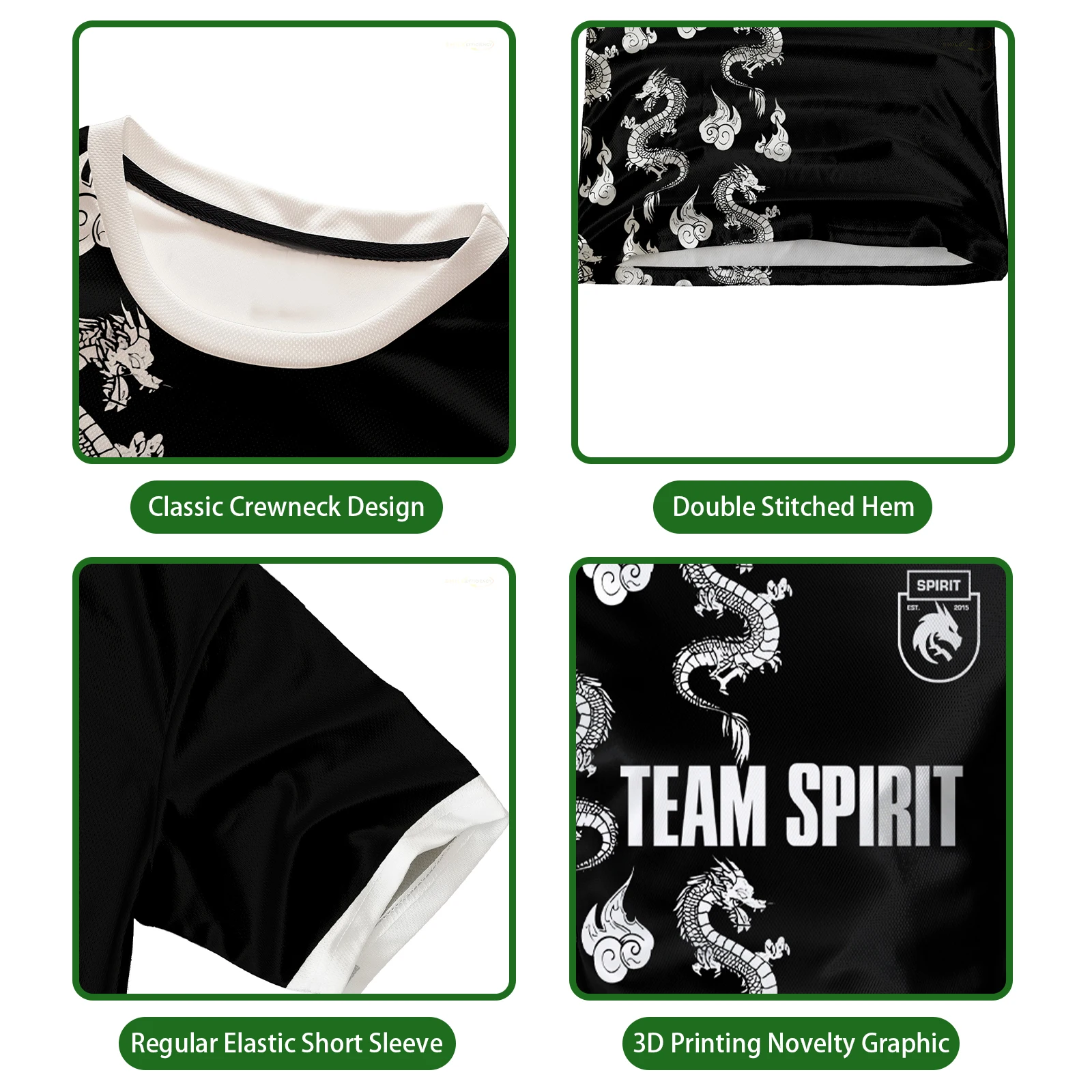 E-sports Team Team Spirit Training Uniform CS2 DOTA2 Summer Quick-drying Sweatshirt Cosplay Harajuku Sports Tops Men\'s T Shirts