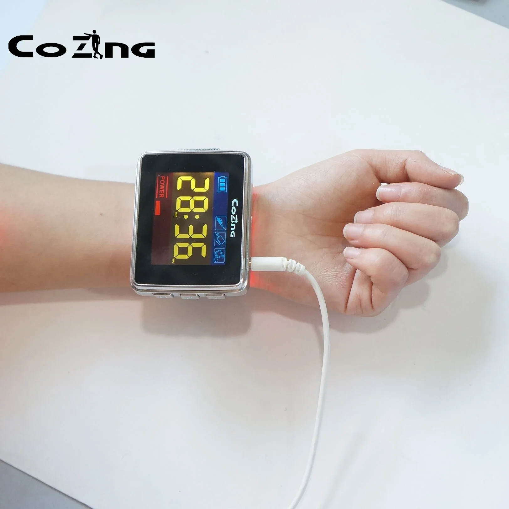 

650 Nano Laser Therapy Wrist Apparatus Watch LLLT for Rhinitis Sinusitis Tinnitus Otitis Laser Therapy Watch