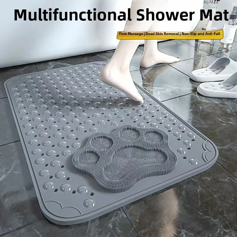 

Противоскользящий коврик для ванной комнаты, для душа, от падений, для туалета, для дома, современный стиль, квадратный, из ПВХ