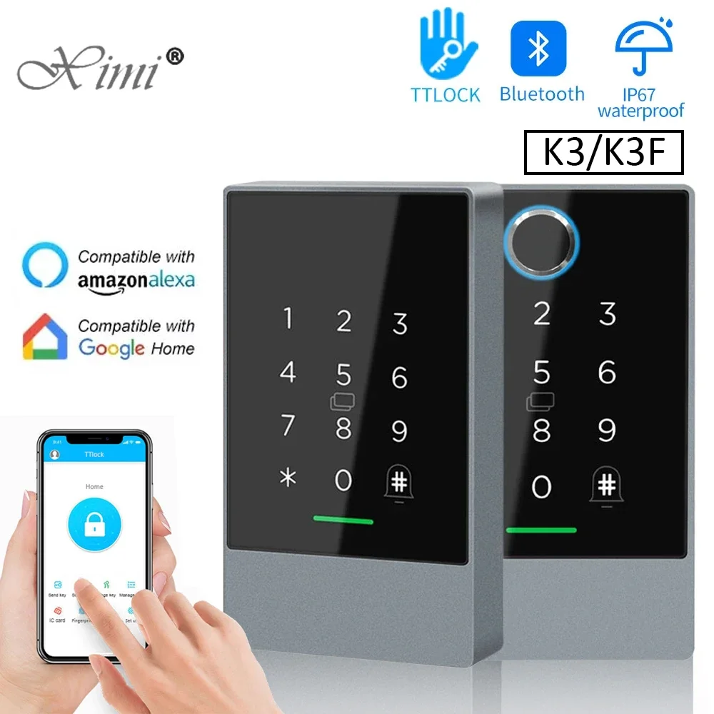 TTlock Smart Phone App Access Controller 13.56Mhz Rfid Door Access Control System Door Kit Ip67 Waterproof Reader Nfc G2 Gateway