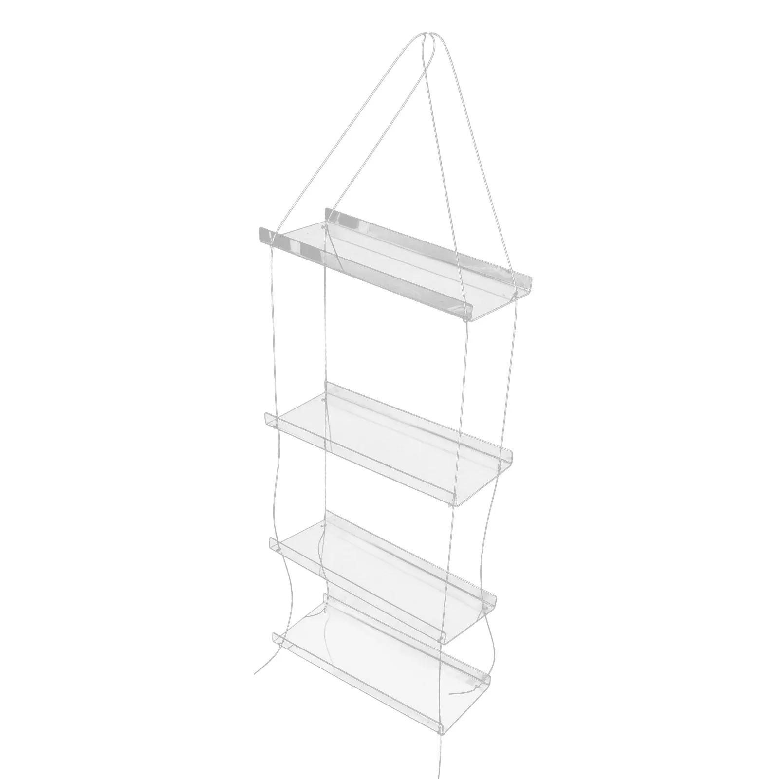 4 Tiered Hanging Window Plant Shelf Clear Acrylic Tiered Hanging Planter Holder Space Saving Indoor Window Plant Hanger