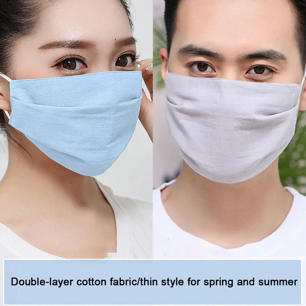 Maschera protettiva in tessuto lavabile per donna uomo Copertura per il viso in garza traspirante riutilizzabile con passanti di protezione per le orecchie regolabili