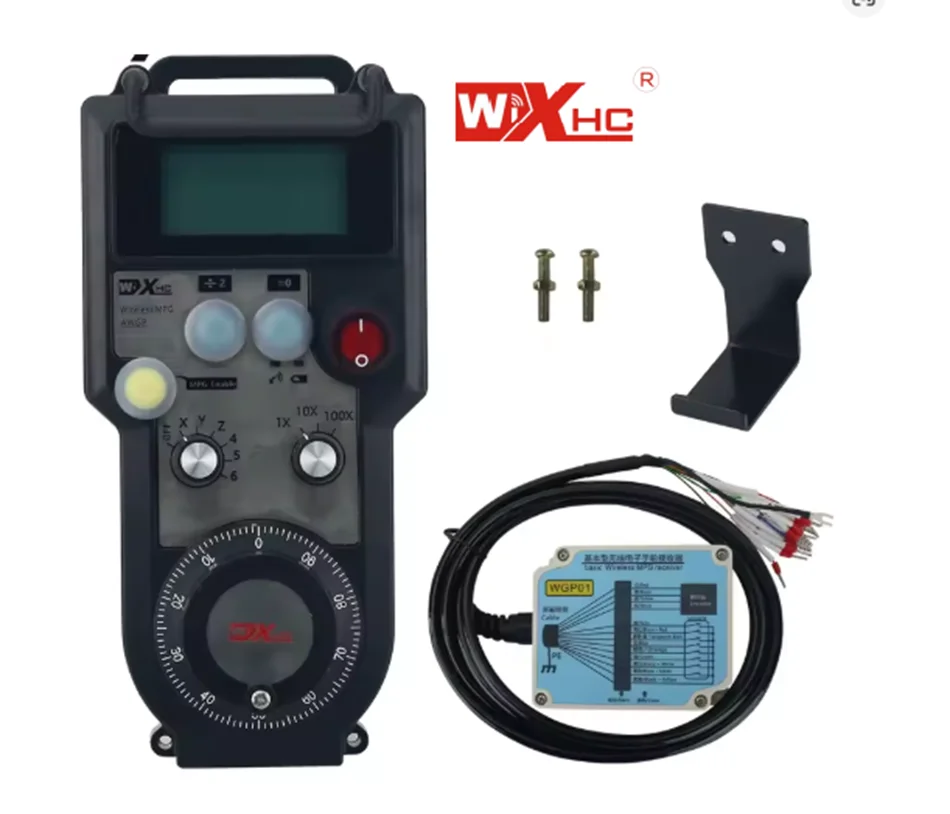 WIXHC Factory Sale Wireless Remote Control Pendant Jog Wheel with 40mts Working Distance  5axis AWGP with LCD Display for Fanuc