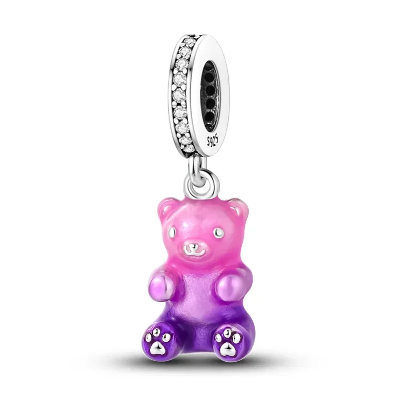 Dijes originales de Plata de Ley 925 con forma de Animal, jirafa, dinosaurio, elefante, caballo, colgante para collar, pulsera DIY, regalo de joyería para mujer