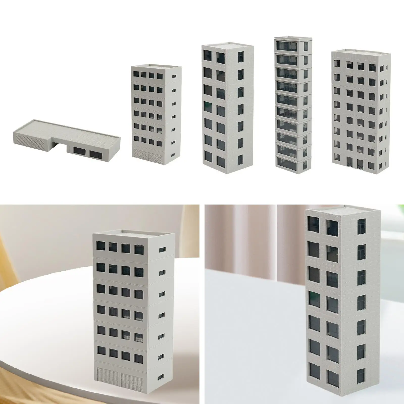 鉄道模型の建物 組み立てられた建築模型の列車 商業ビル フェアリーガーデンの風景装飾 写真小道具