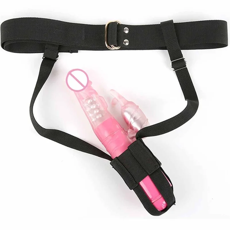 Female Chastity Belt BDSM Women Forced Orgasms Vibrator Holder Bondage Nylon Panties Adjustable Restraint Sexy Underwear