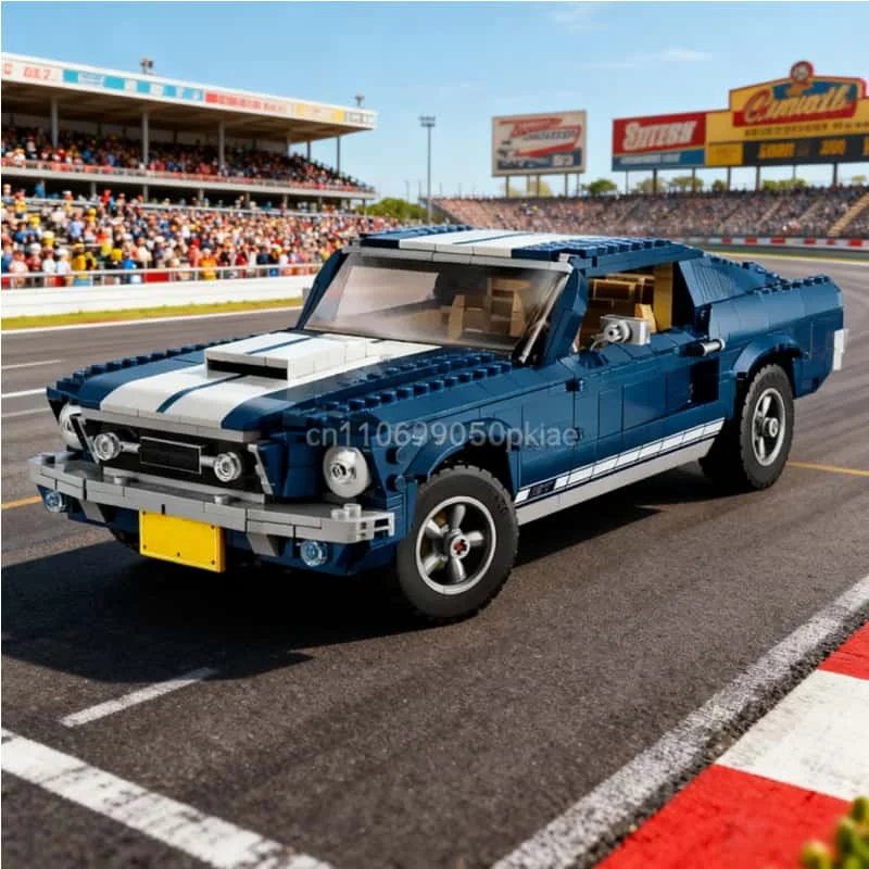 

Brand new 1471Pcs Ford Mustang Sports racing Model Building blocks Bricks Boy Christmas gift DIY Toys