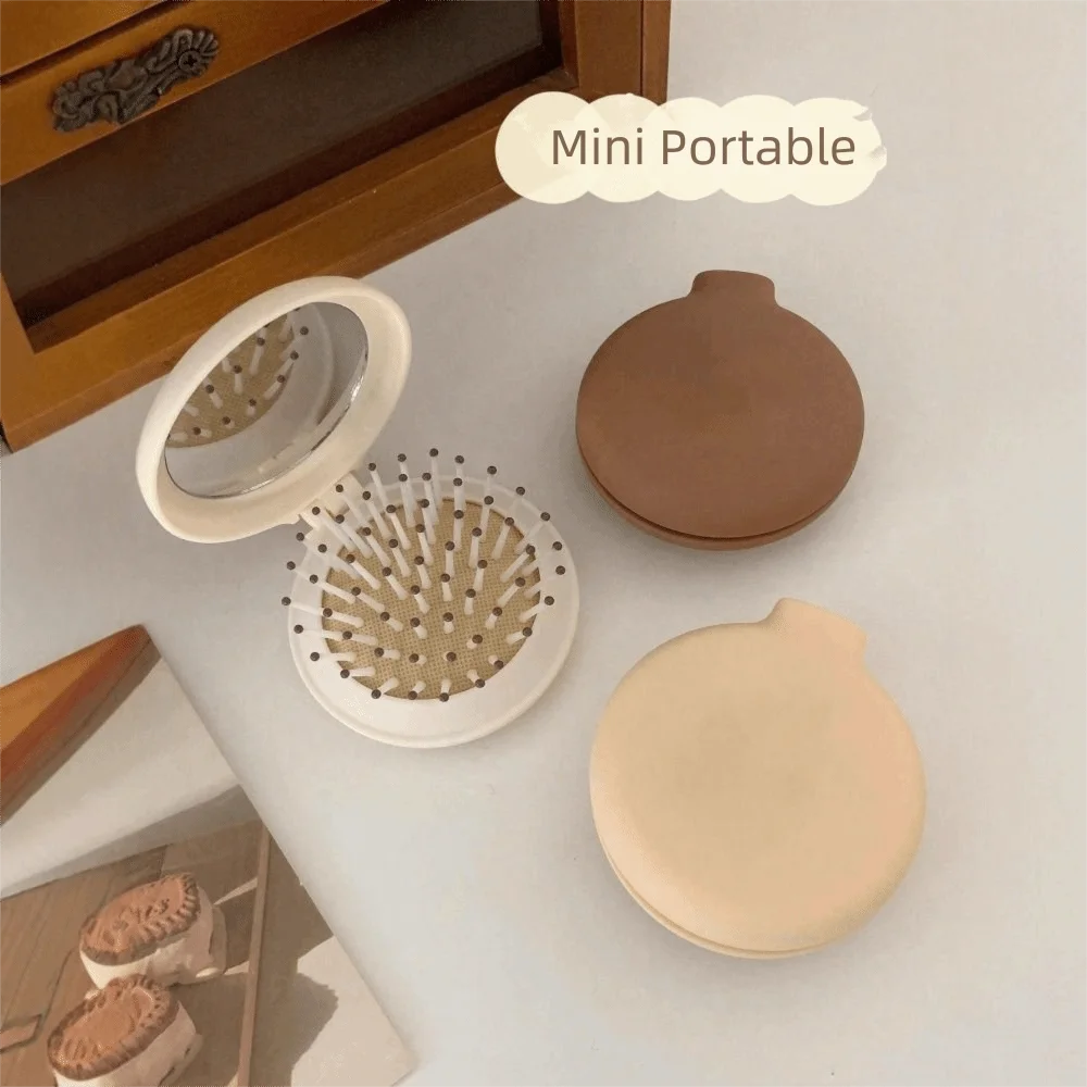 Dual Fold Design Air Cushion Comb Lightweight Plastic with Mirror Head Massage Comb Multifunctional Scalp Meridian Comb