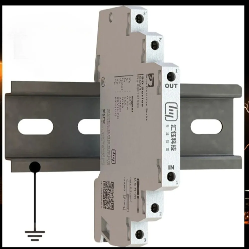 Din Mount Switch/Analog 24V 12V Ultra-thin RS 485 232 Signal Lightning Arrester Surge Protector Protective Device SPD