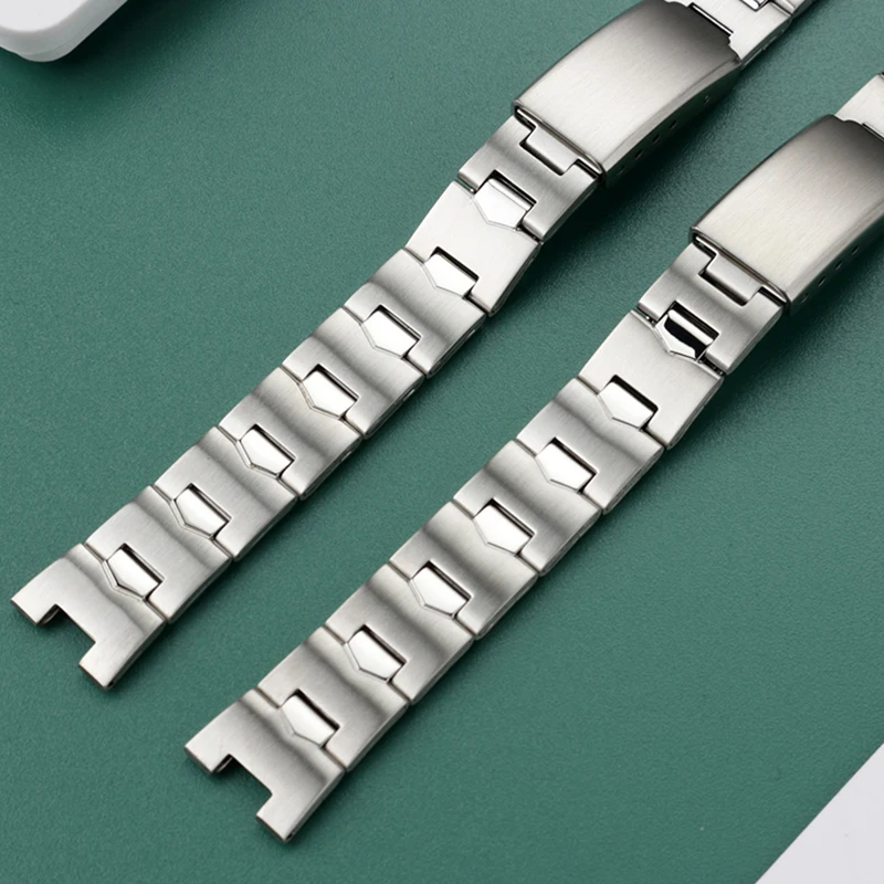 Steel Wristband for Casio Women\'s strap LTP-1241D-4A Series Cherry Blossom Pink Fashion Precision Steel Wristband 14mm Bracelet