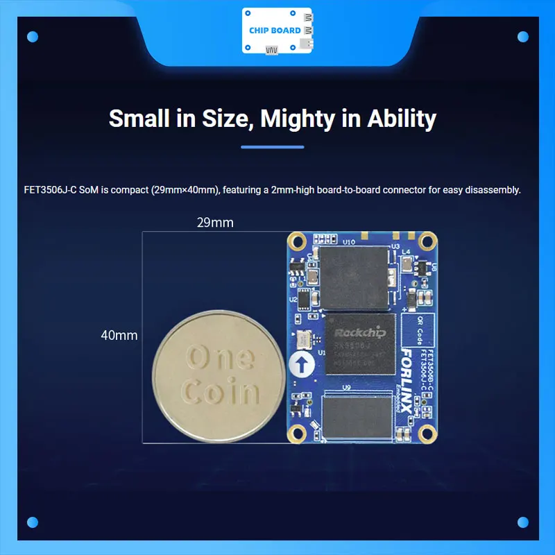 Forlinx OK3506J-C SBC, Rockchip RK3506J, 3×Cortex-A7 1.5GHz + Cortex-M0, 256MB/512MB DDR3, 256MB Nand/8GB eMMC, Linux 6.1
