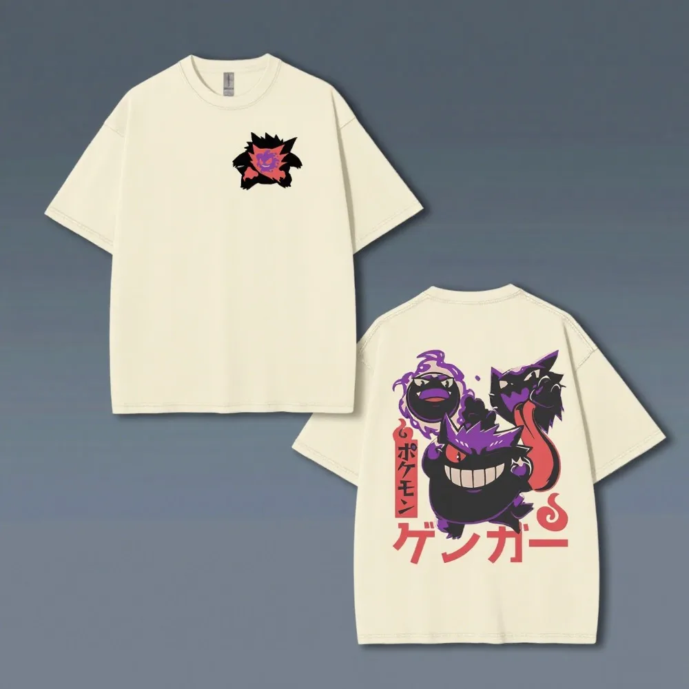 

Poksammon Animation Derivative Gengar High-quality Printed Multi-pattern Casual Short-sleeved T-shirts for Both Men and Women