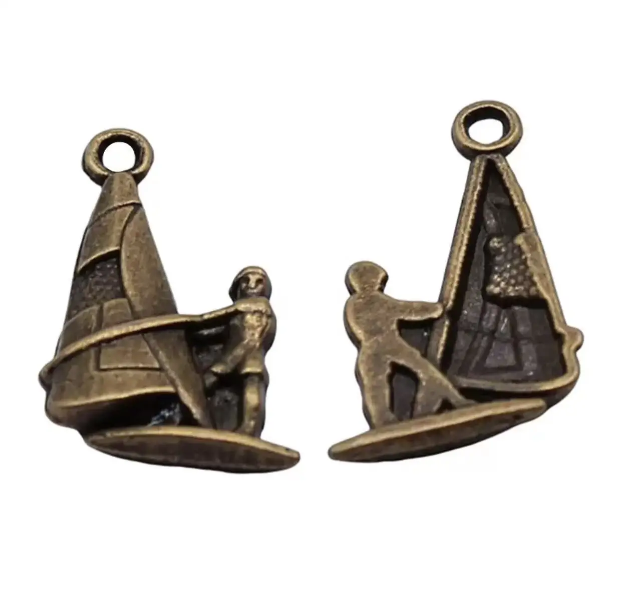 15pcs  22*14mm   antiqued brozne color player design pendants for handmade finding DIY accessories HW3797 zinc alloy metal