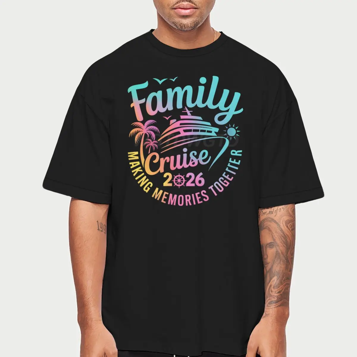 Family Matching Cruise 2026 T-Shirt Making Memories Together Graphic Tee Unisex Kids Adults Cruise 2026 Vacation Cotton T-shirt
