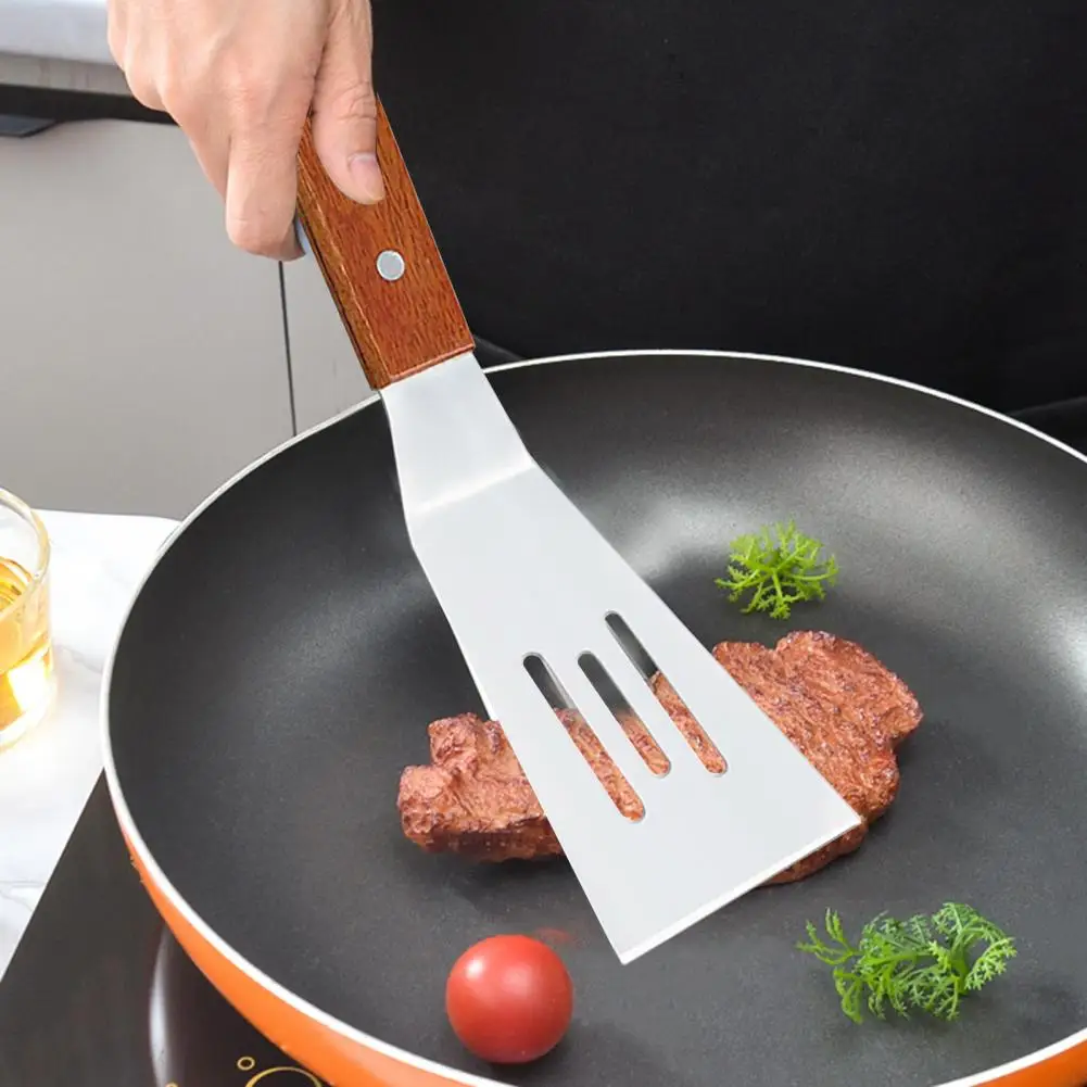 

Stainless Steel Thin Slotted Fish Turner Frying Spatula for Cast Iron Skillet Kitchen Spatulas for Pancakes Steak Burger