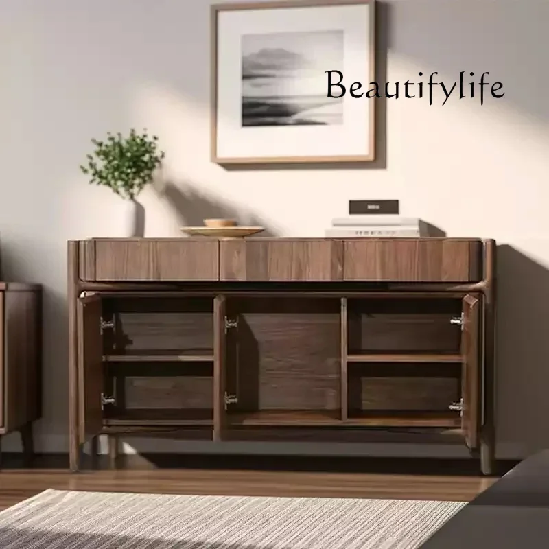 FD VB Italian Light Luxury Solid Wood Porch Cabinet Entry Foyer Simple Household New Chinese Retro Dining Side Cabinet O