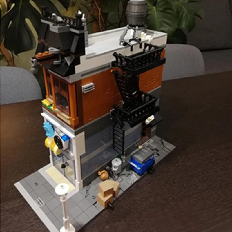 4446 pz MOC La Grande Banca Dei Mattoni Modulare Costruzione di Modello Regali Di Natale blocchi giocattoli Assemblare Idea FAI DA TE Educazione Per Bambini Compleanno