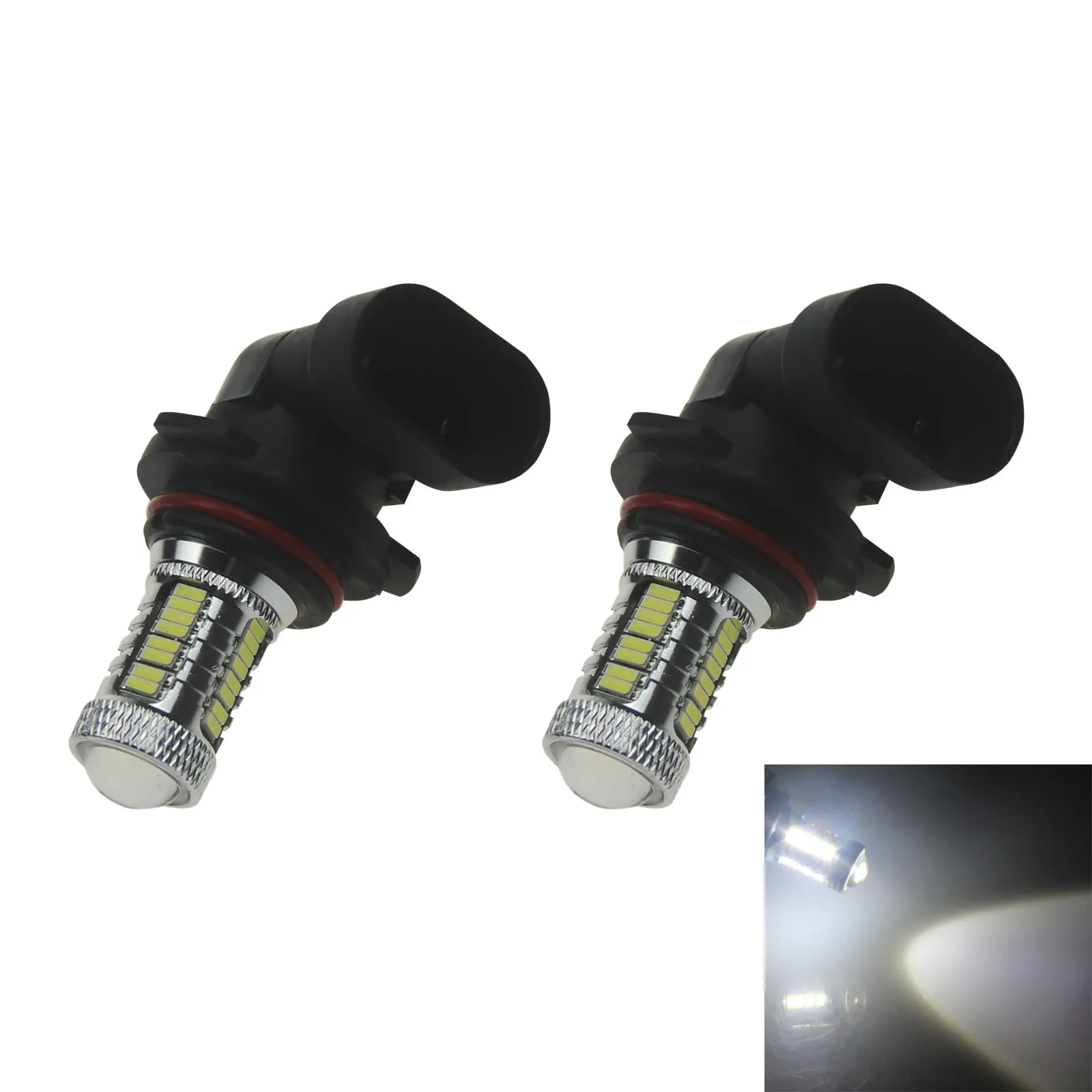 2x White RV H11 Exterior Blub Rear Lamp 33 Emitters 32 x 4014 SMD + 1 CLED LED PGJ19-3 Z20884