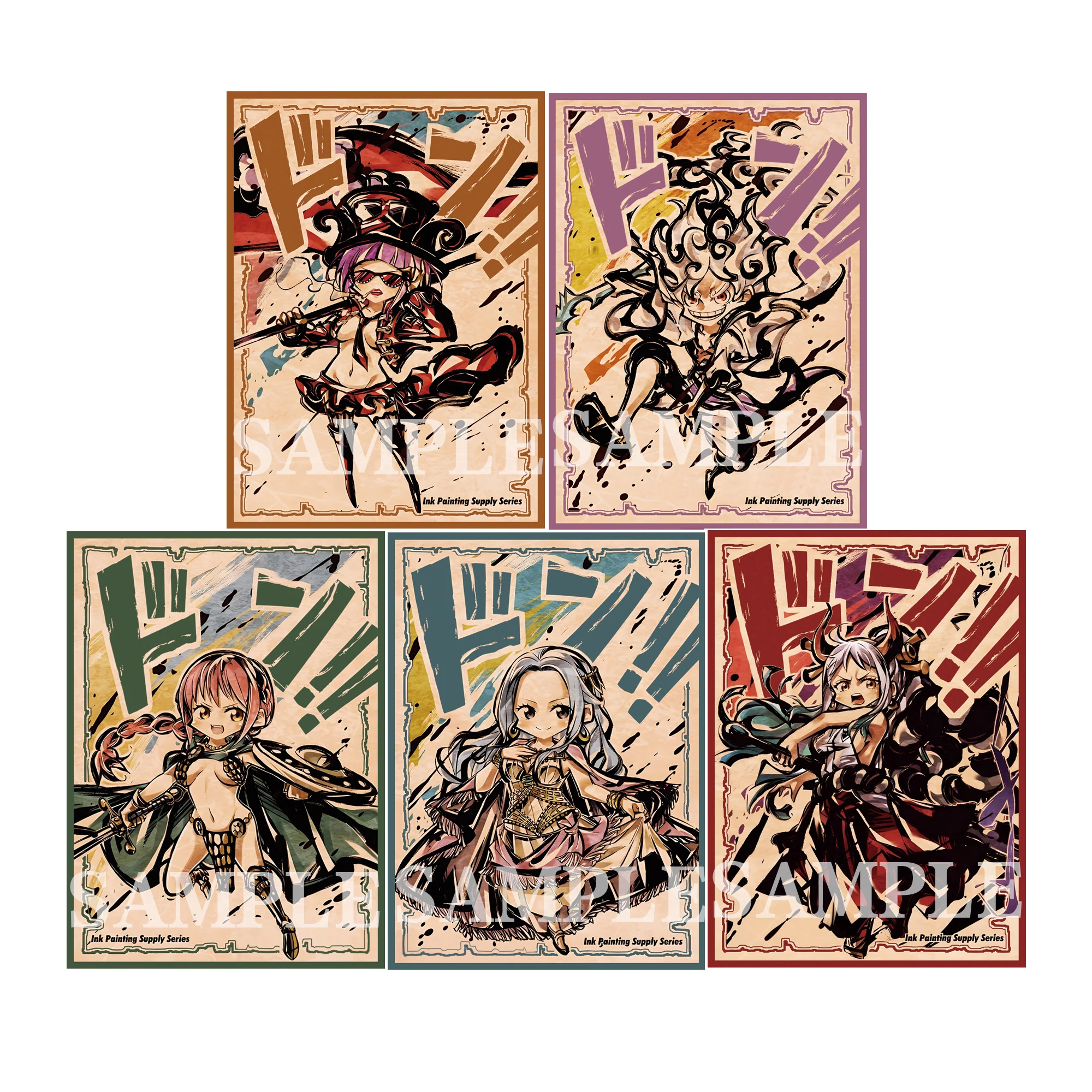 60Pcs/set 67X92Mm One Piece Luffy Rebecca Opcg Opcg Card Sleeves Yamato Vivi Color Flash Card Collection Cover Anime Gift Toys