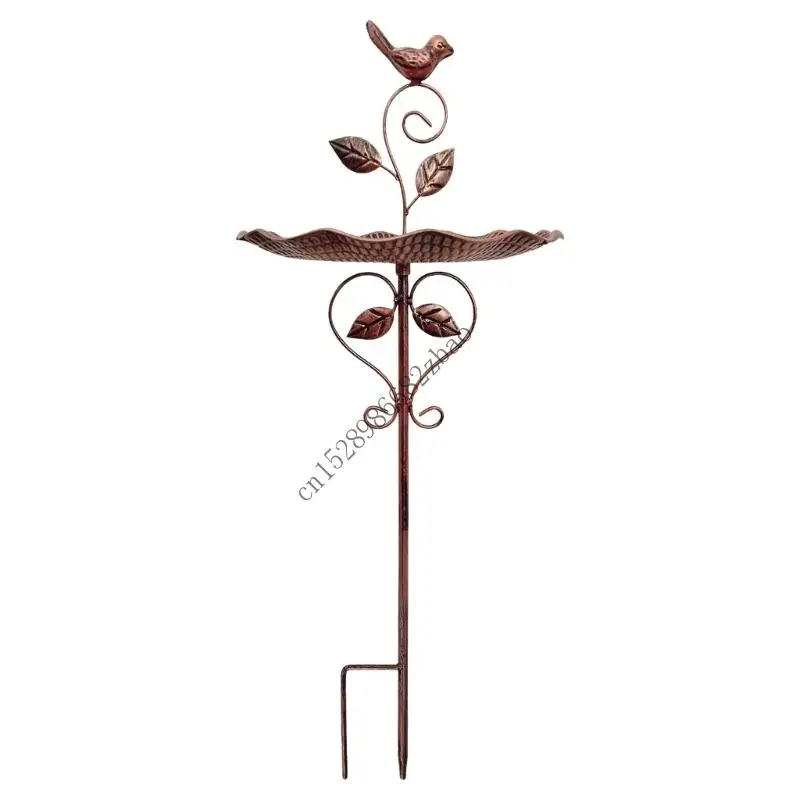 

H7EA Antique Metal Garden Planter And Bird Feeder Weather Resistant Outdoor Decoration For Patios Balcony Or Yard Landscaping