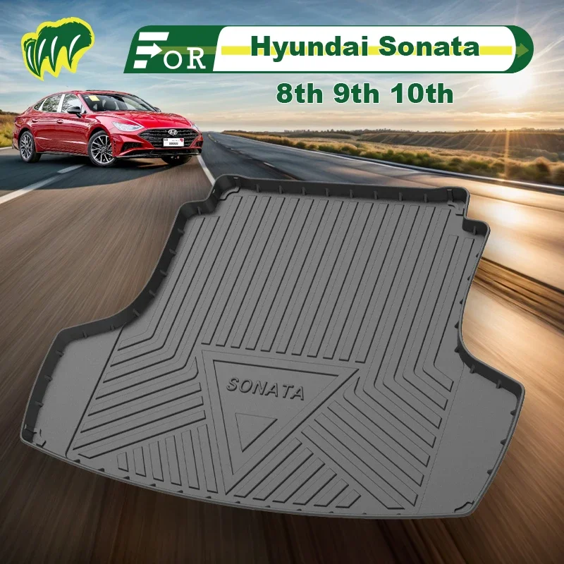 

Коврик для багажника автомобиля для Hyundai Sonata, коврик для багажника, всесезонный коврик для груза в форме 3D, лазерные измерения, подкладки для багажника, 8, 9, 10, 19, 2011-2022