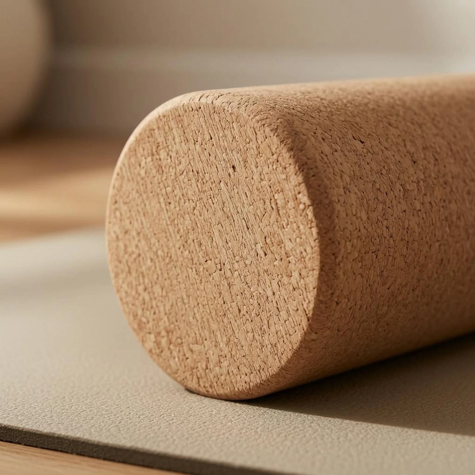 Cork Mind-Body Roller Textured Cylindrical Cork Roller Fitness Gear Even Solid - view 5