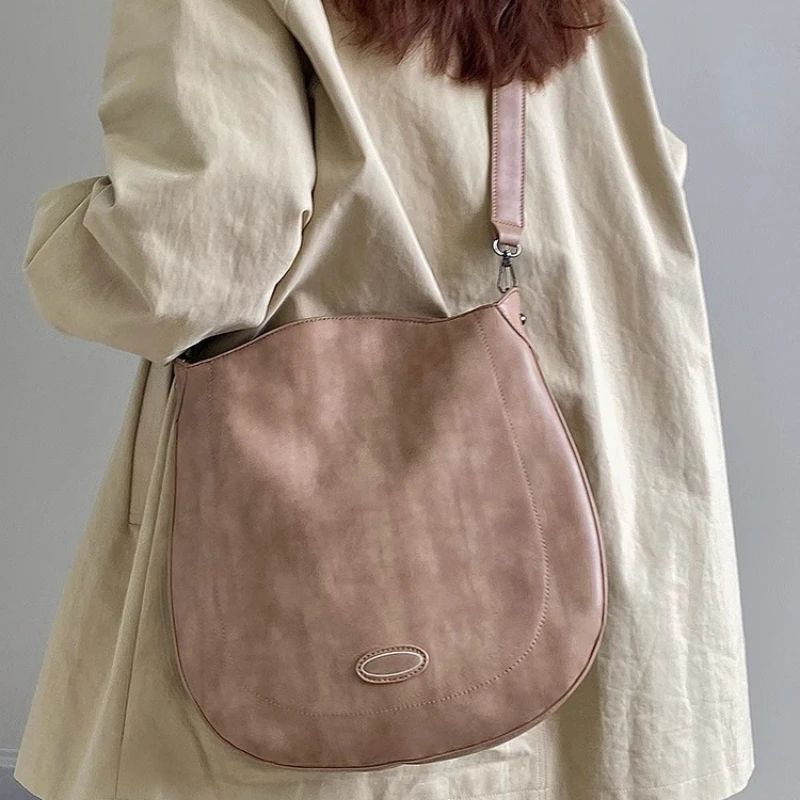 

Женские сумки через плечо Maillard цвета, большая вместительная сумка-мессенджер для студентов, женская сумка через плечо из искусственной кожи, сумки