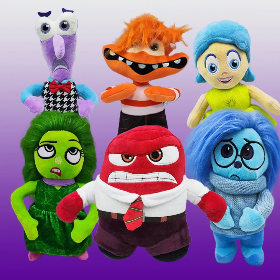 Disney Movie Inside Out 2 Plush Toys Sadness & Joy Cartoon 20cm Plush Toy Dolls Kawaii Children Birthday Gift