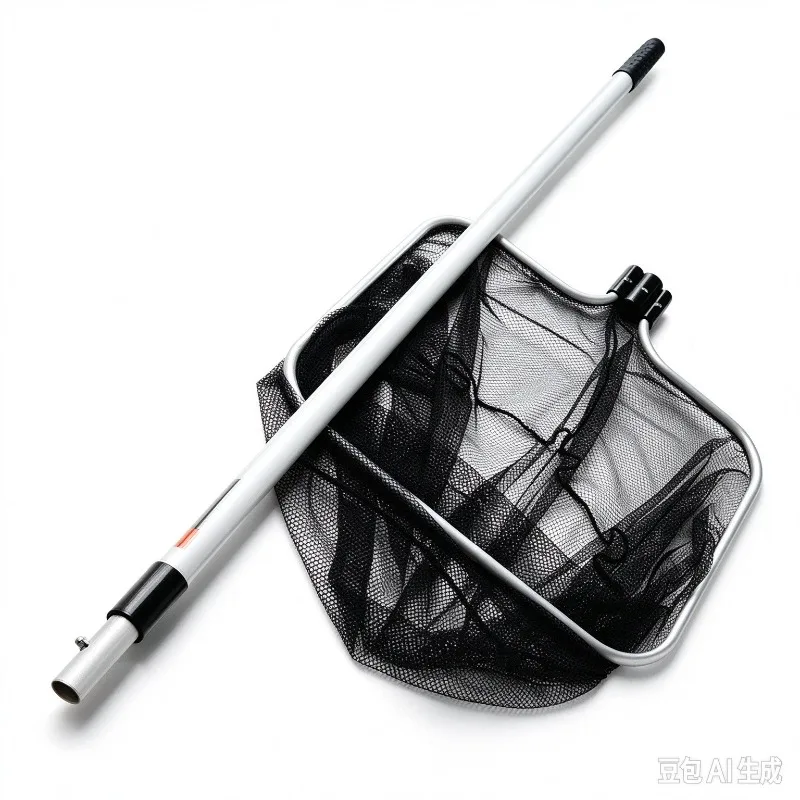 Pond & Pool Cleaning Kit, Includes Leaf Skimmer Net and Wall Brush for Underwater Debris and Dirt Removal