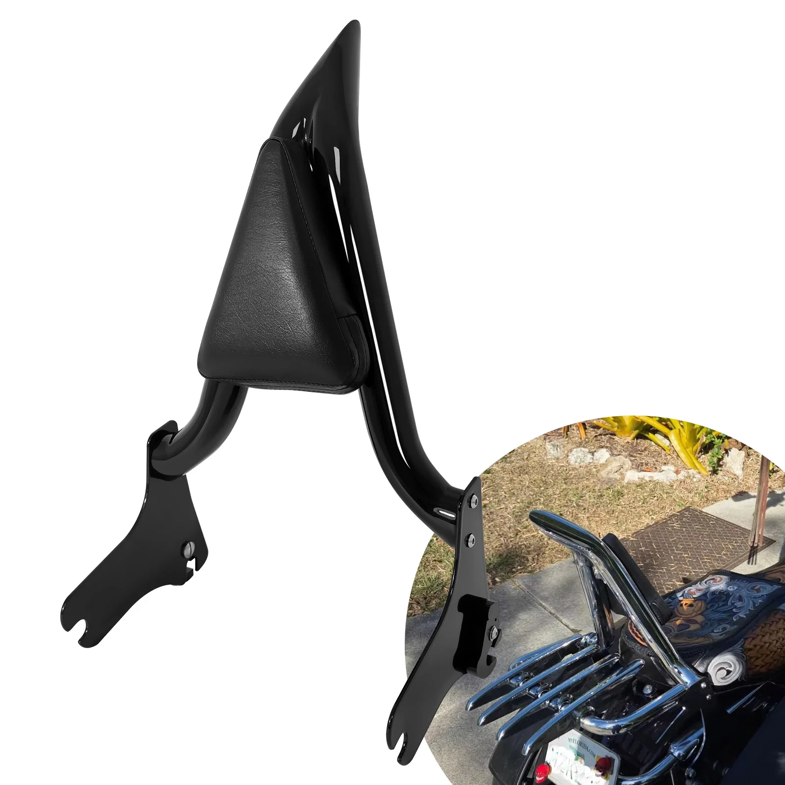 

For Harley Touring Road King Electra Glide Street Glide 1997-2008 Motorcycle Rear Backrest Quick Release Passenger Sissy Bar