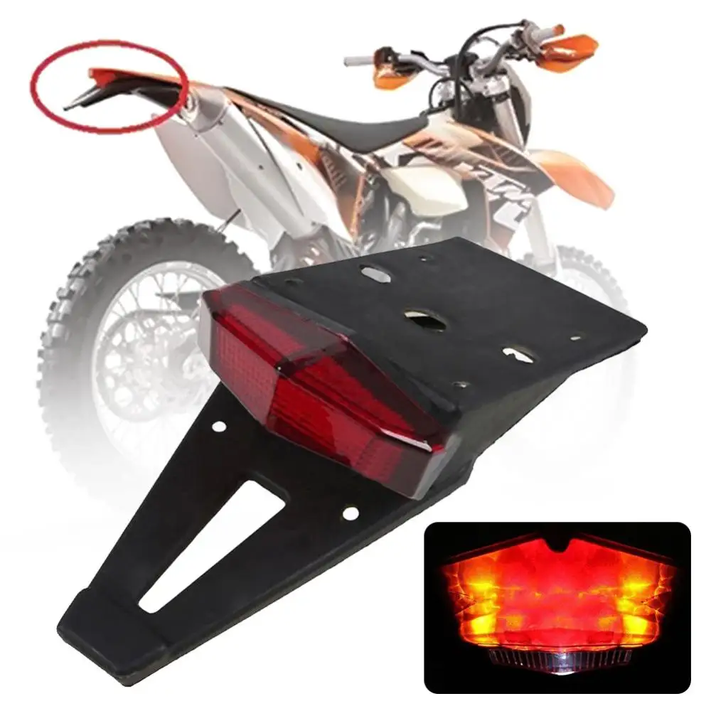 

12V Universal Motorcycle Dirt Bike Rear Fender Brake Tail Signal LED Light Lamp Durable Easy To Install Motorcycle Accessories