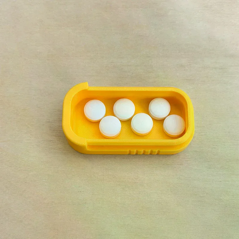 Mini Sliding Pill Box With Keychain Medication Organizer Sliding Lid Pill Holder Portable Travel Daily Medication Management