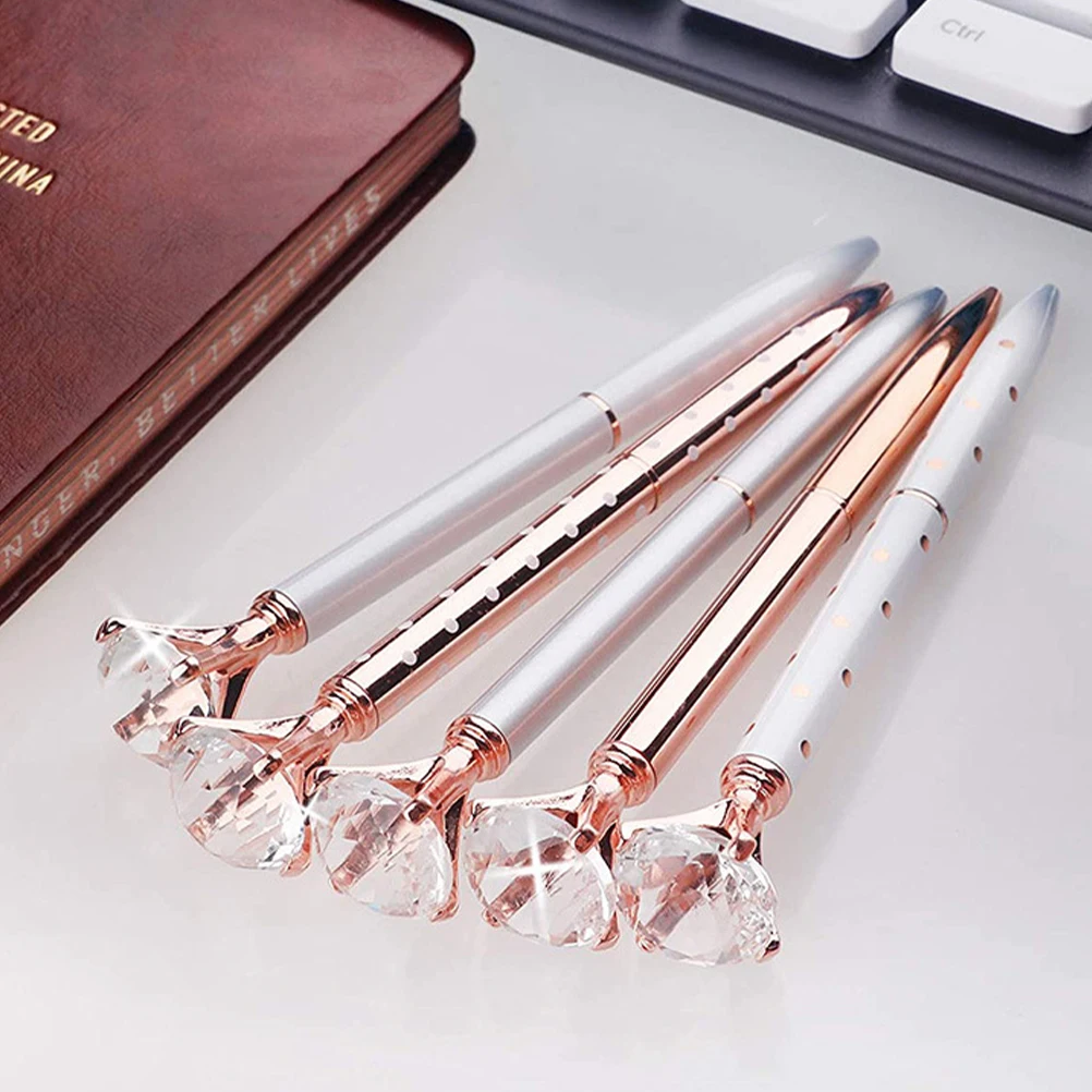 

4pcs Diamond Modeling Pens Ballpoint Pens Smooth Writing School Office Decorative Novelty Pen Kids Birthday St Patrick'S Day