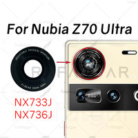 Rear Back Camera Glass Lens For ZTE Nubia Z70 Ultra 5G NX733J NX736J Camera Cover Replacement With Adhesive Sticker